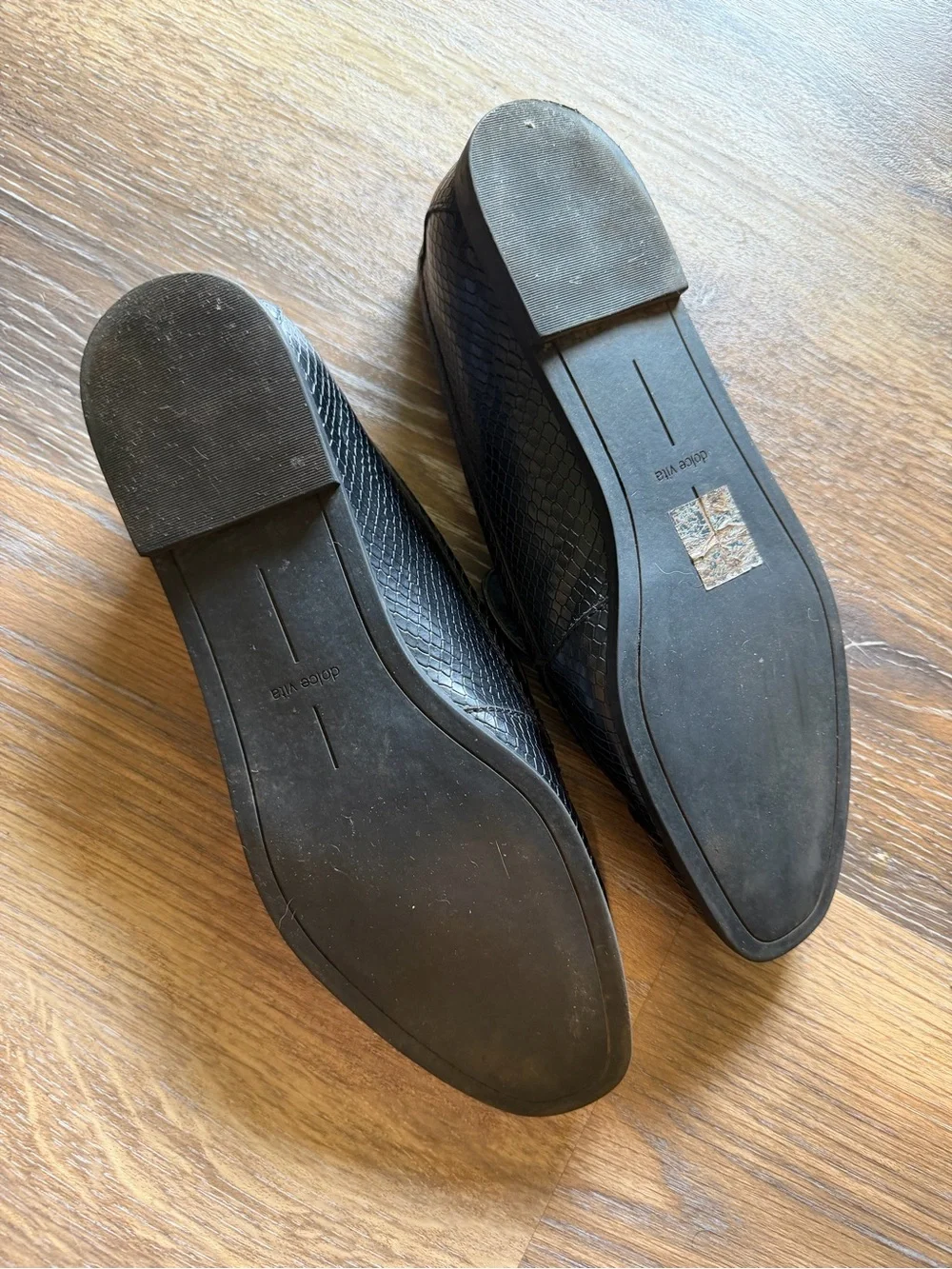 Dolce Vita Black Textured Slip-On Loafers